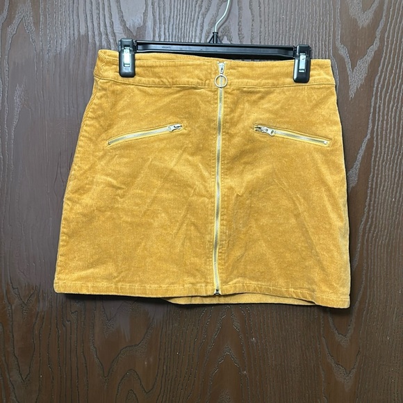 Rue21 Golden Corduroy Mini Skirt - Picture 2 of 3